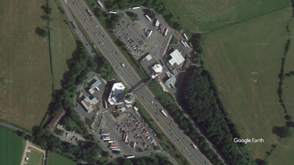 Junction of M, Lancashire County Council, c Google Earth