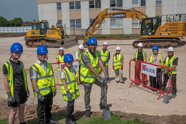Kier construction team on site for Wellfield Academy, Kier Construction, p Kier