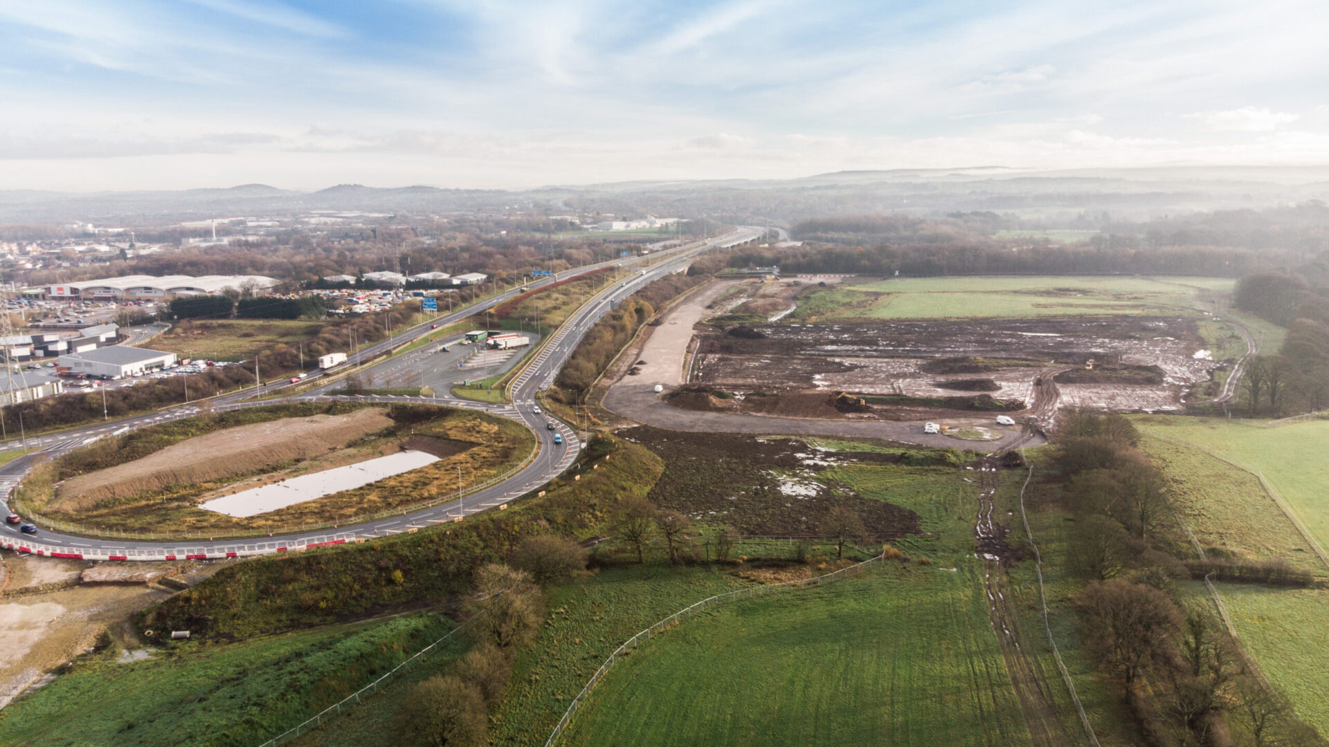 Lancashire Central Aerial View
