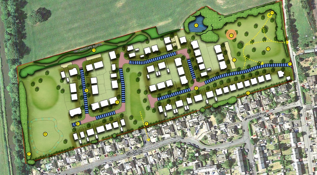 Land at Highland Brow layout#, Wain Homes, p planning