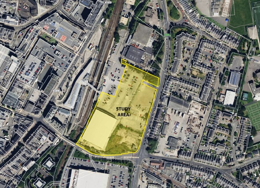 Land at Oakfield Road aerial, Trafford Council, p Savills Land at Oakfield Road aerial, Trafford Council, p Savills