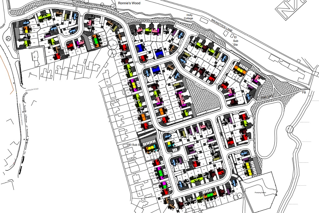 Land off Brunstock Lane, Gleeson Homes, p planning