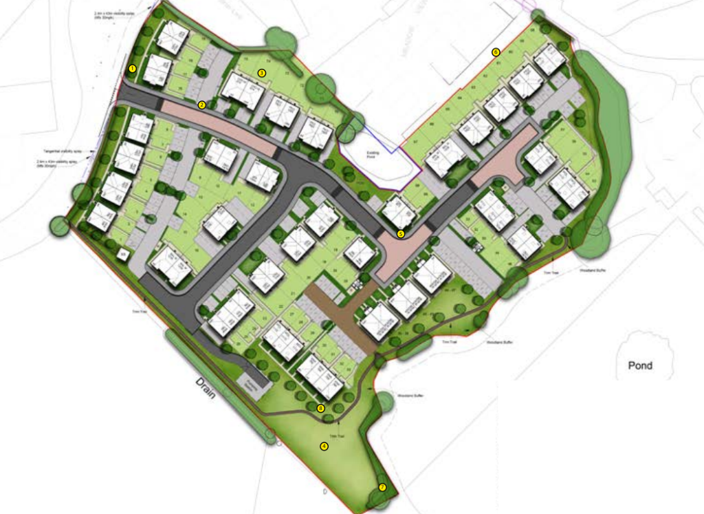 Land off Stricklands Lane, Westchurch Homes, p planning