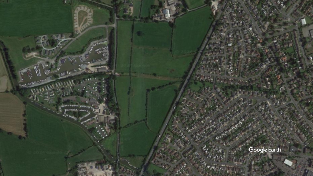 Land west of the A, J Chippendale Story Homes Jones Homes, c Google Earth