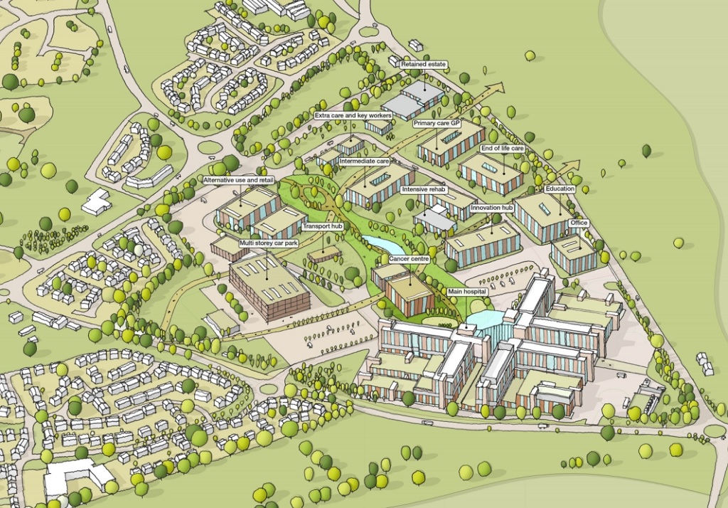 Leighton hospital plans, Mid Cheshire NHS Trust, p Cheshire East Council documents