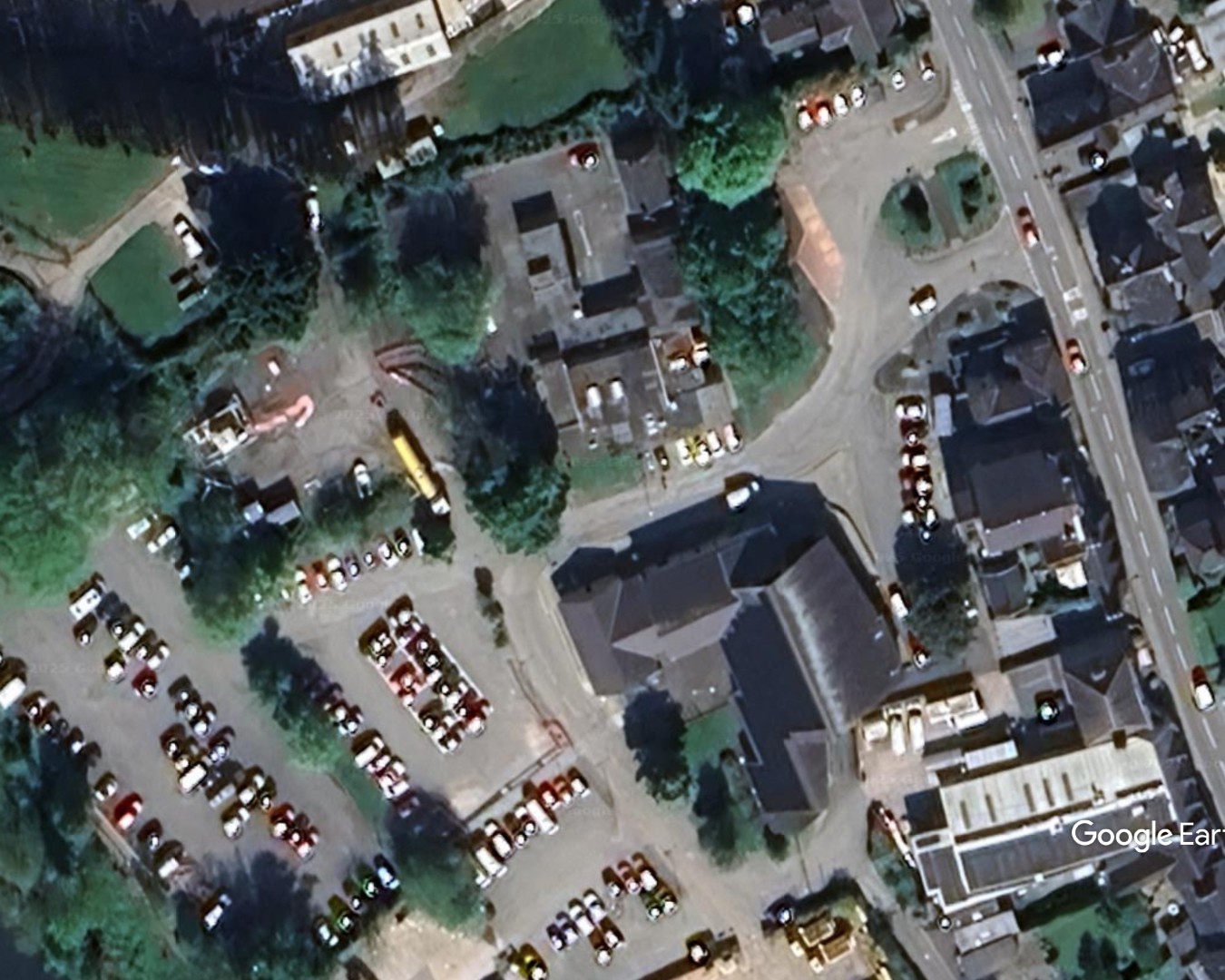 Llanrwst library and police station, Conwy County Council, c Google Earth