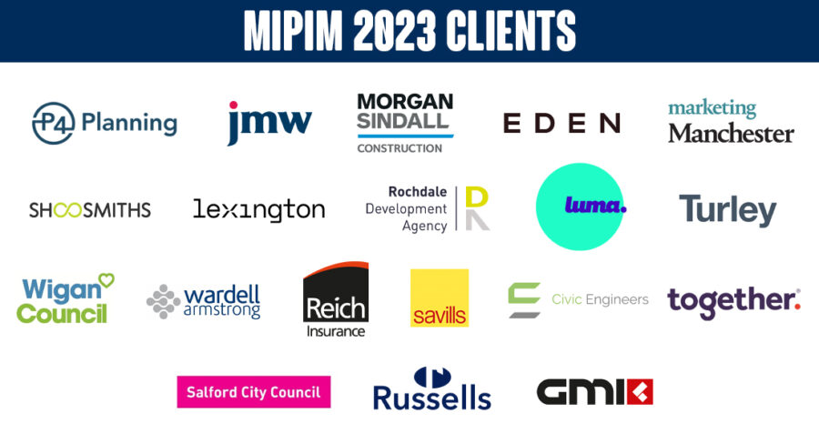 MIPIM client logo soup for social media