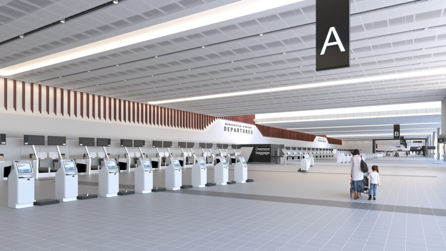 Manchester Airport Terminal CGI Manchester Airport Group p Manchester Airport