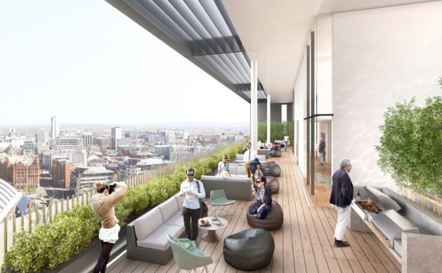 Manchester Tower Pavilion Terrace views