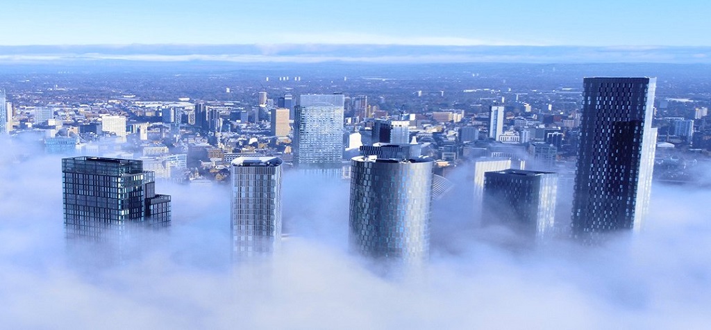Manchester in the fog, Marketing Manchester, c Marketing Manchester and Ellis Meade
