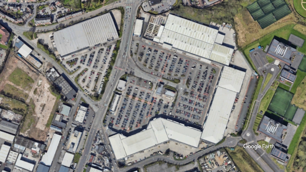 Manchester Fort, PGIM, c Google Earth snapshot