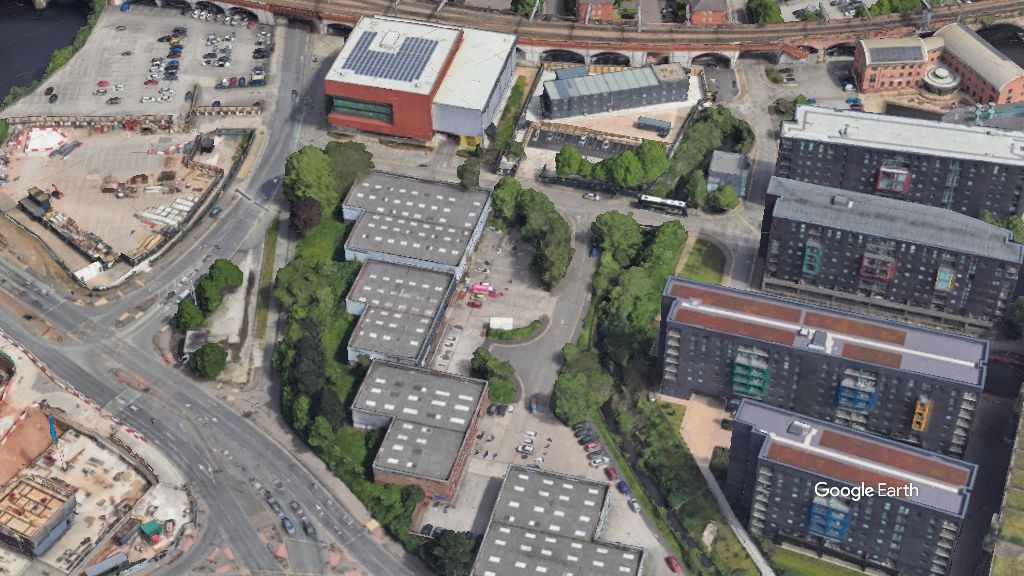 Manchester Industrial Centre, MCC, c Google Earth snapshot