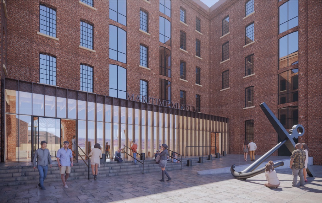 Maritime Museum north vestible CGI NML Feilden Clegg Bradley Studios