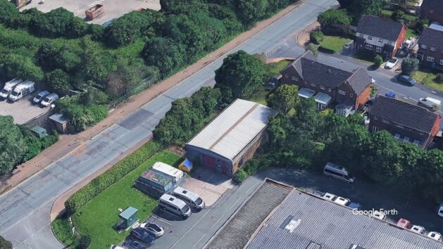 Matchworks annexe, Urban Spalsh, c Google Earth snapshot