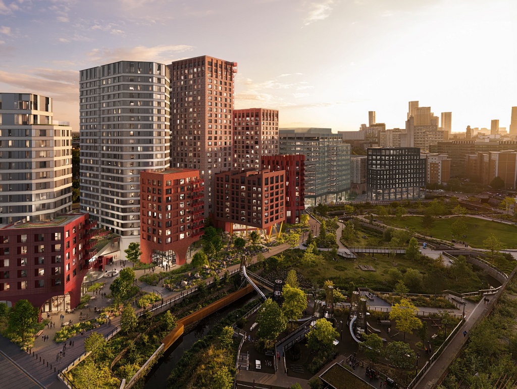 Mayfield resi aerial, Landsec, c Assembly Studios