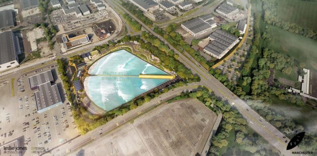 McKinney Group Modern Surf Trafford Aerial CGI