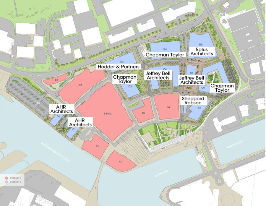 MediaCityUK phase map labelled white box