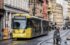Metrolink tram on Cross St, Transport for Greater Manchester, p Transport for Greater Manchester