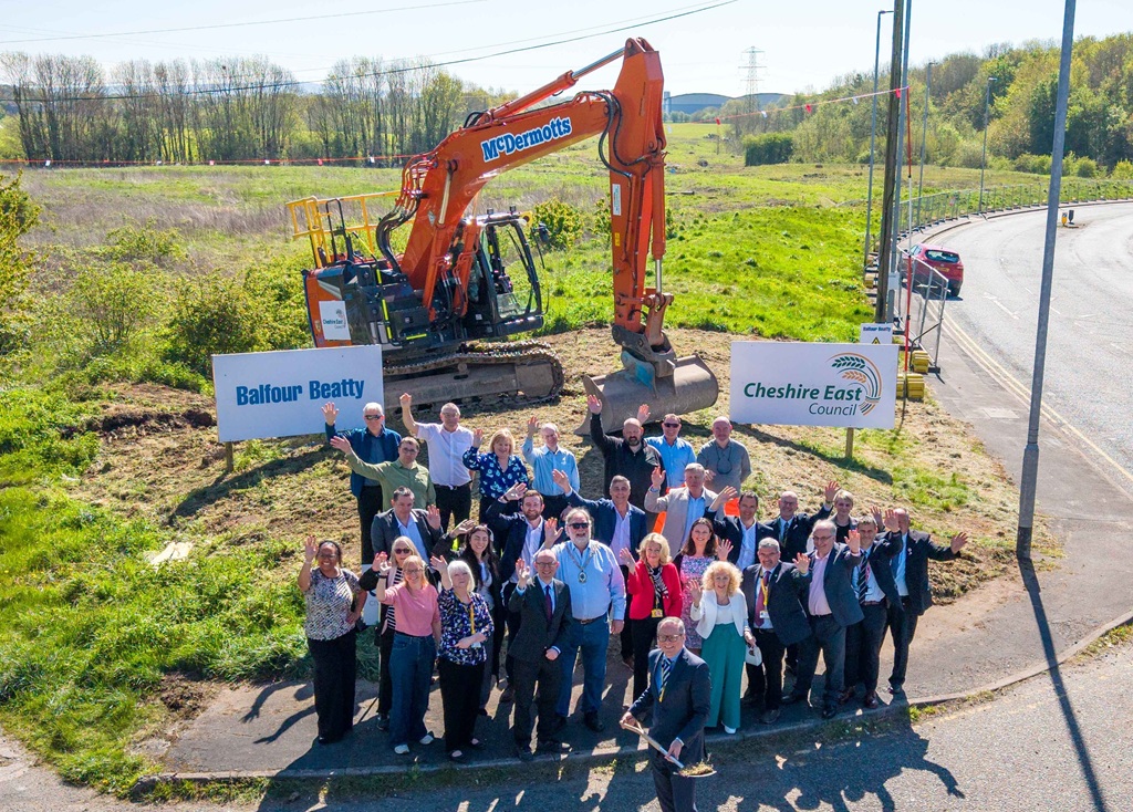 Middlewich bypass work start, c Cheshire East Council