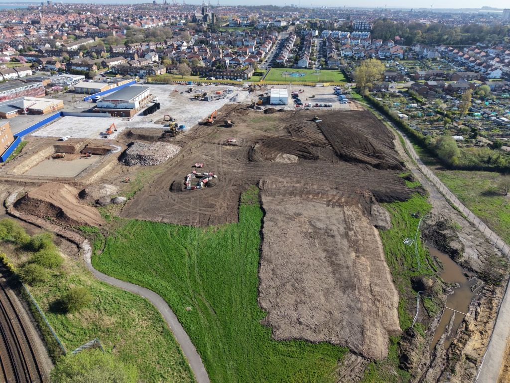 Mosslands school drone footage April , Department for Education, p Willmott Dixon