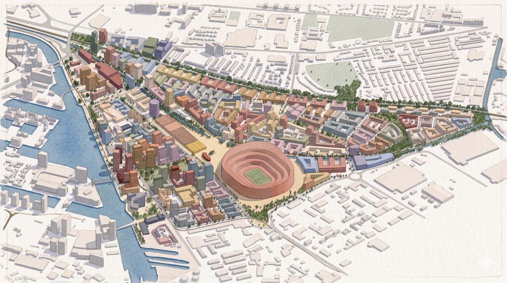OTR masterplan , Trafford Council, c Allies and Morrison