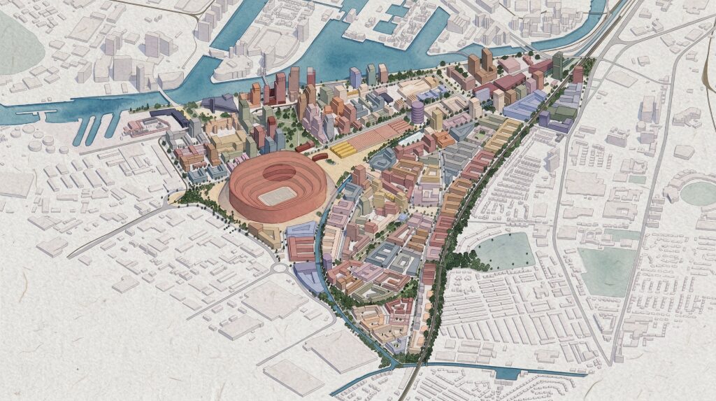 OTR masterplan , Trafford Council, c Allies and Morrison