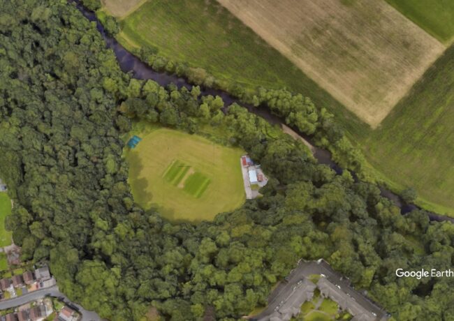 Offerton Cricket Club, c Google Earth snapshot