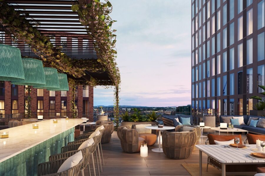 One Port Street terrace CGI Select Properties p Vita Group
