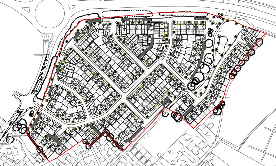 Orchard Farm Thornton site map Castle Green p Forth Homes