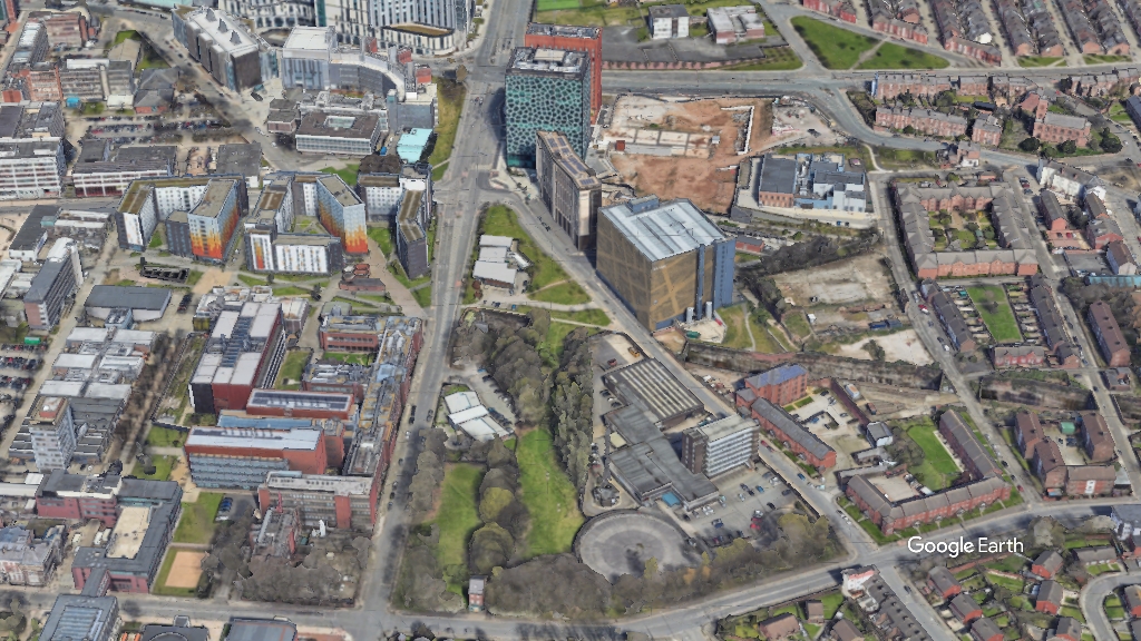 Paddington South, Liverpool City Council, c Google Earth snapshot