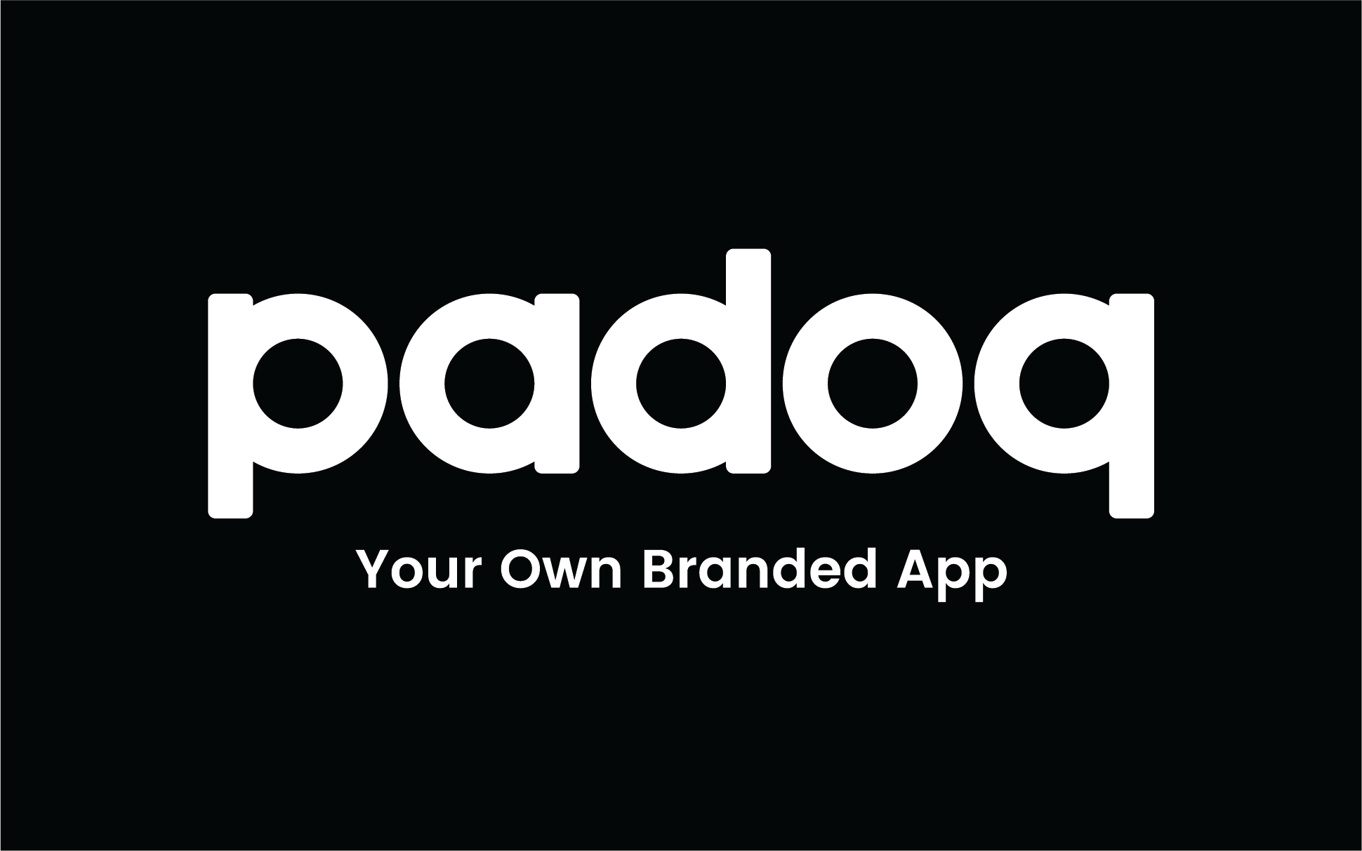 Padoq Logo Your Own Branded App Black Background (1)