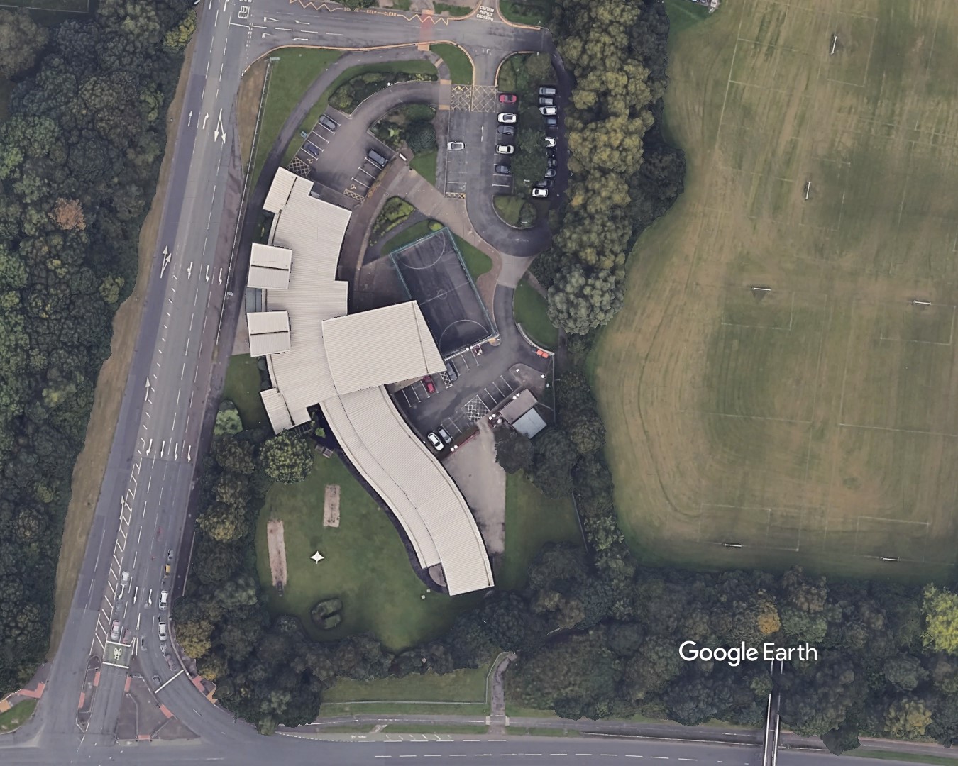 Peace Centre, Warrington Council, c Google Earth