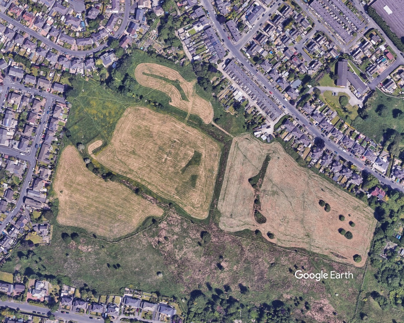Pendle Burial Ground, Pendle BC, c Google Earth