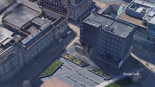 Petersgate House, Stockport, P.google Earth 0