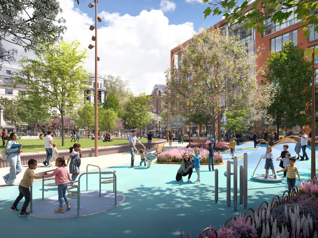 Piccadilly Gardens play area proposal, Manchester City Council, c Virtual Planit