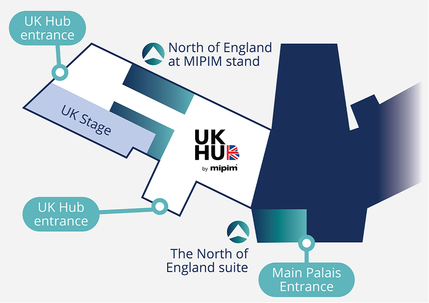 North of England at MIPIM map