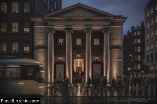 Portico new main entrance, Manchester c Purcell Architecture Portico new main entrance, Manchester c Purcell Architecture