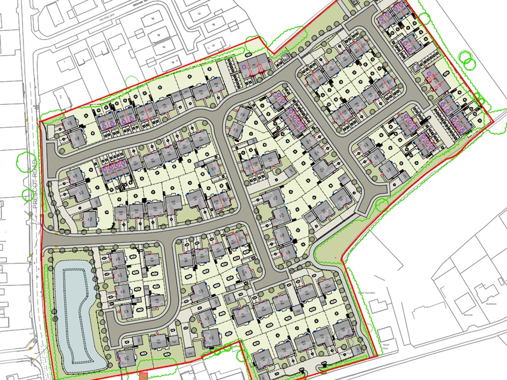 Prescot Road, Wain Homes, p planning