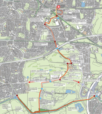 RHS Bridgewater Transport Map