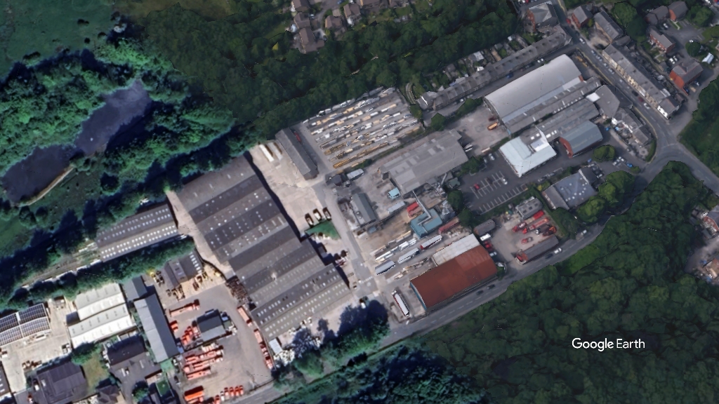 Railway Road, Rowland, c Google Earth snapshot