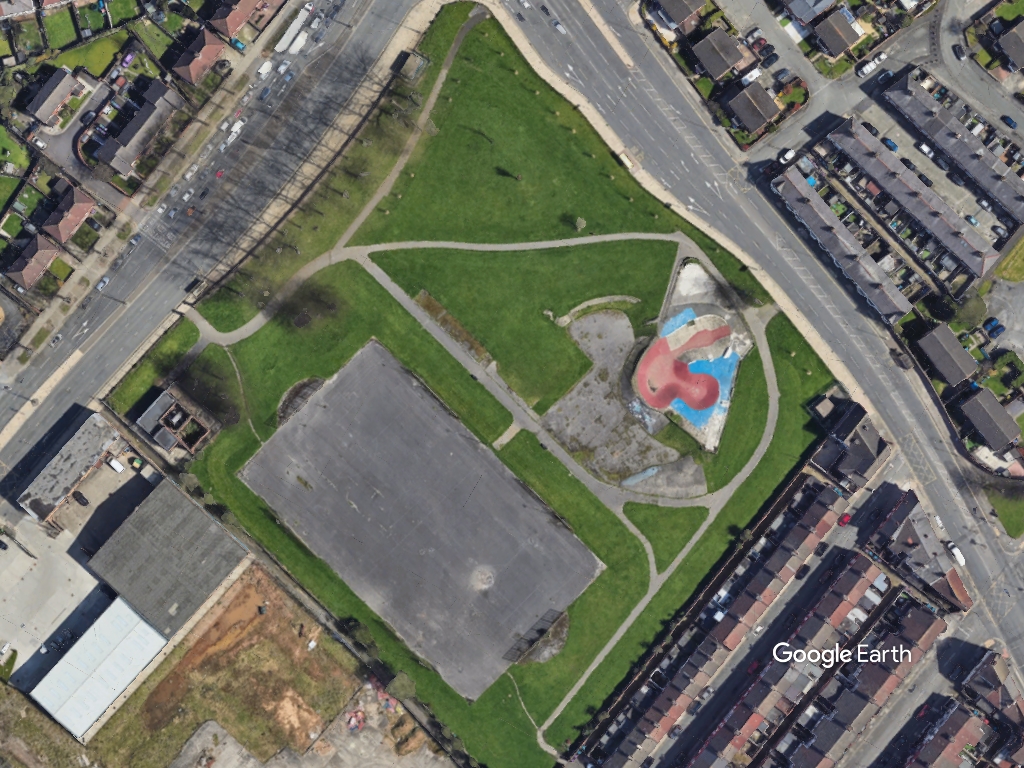 Rathbone Park, Liverpool City Council, c Google Earth