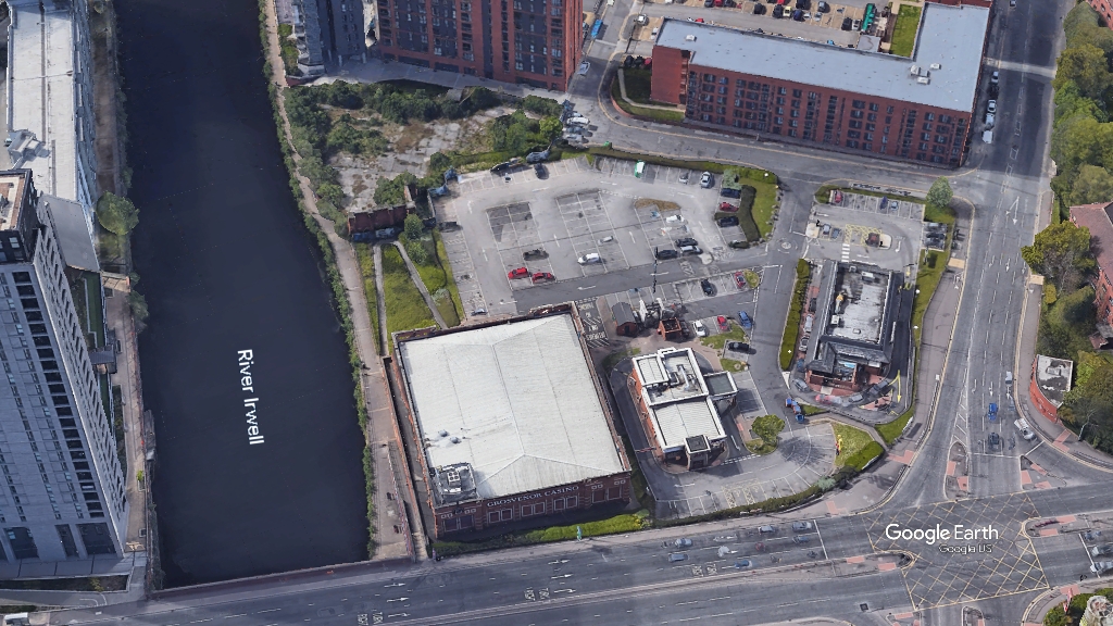 Riverside Retail Park, Forshaw, p.Google Earth snapshot