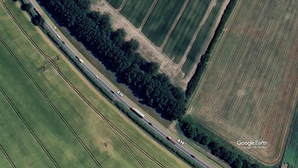 Road improvements, c Google Earth