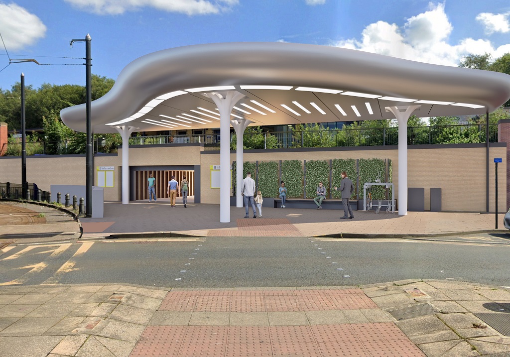 Rochdale Station entrance, Rochdale Council, c Seed Architects