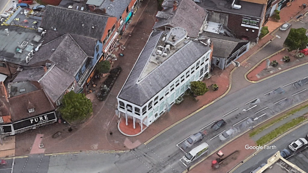 Rudy's Wilmslow, Rudy's, c Google Earth snapshot