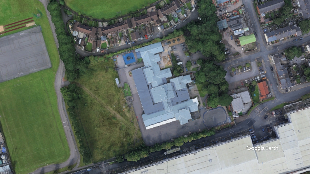 Russell Scott School, DFE, c Google Earth snapshot