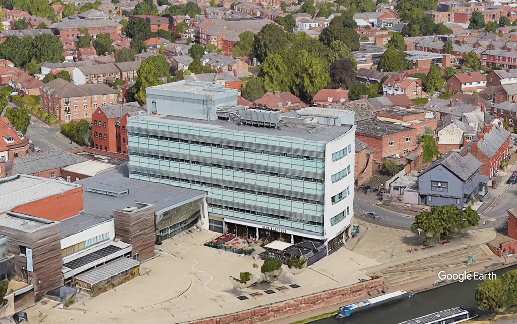 Sale Waterside, Trafford Council, c Google Earth