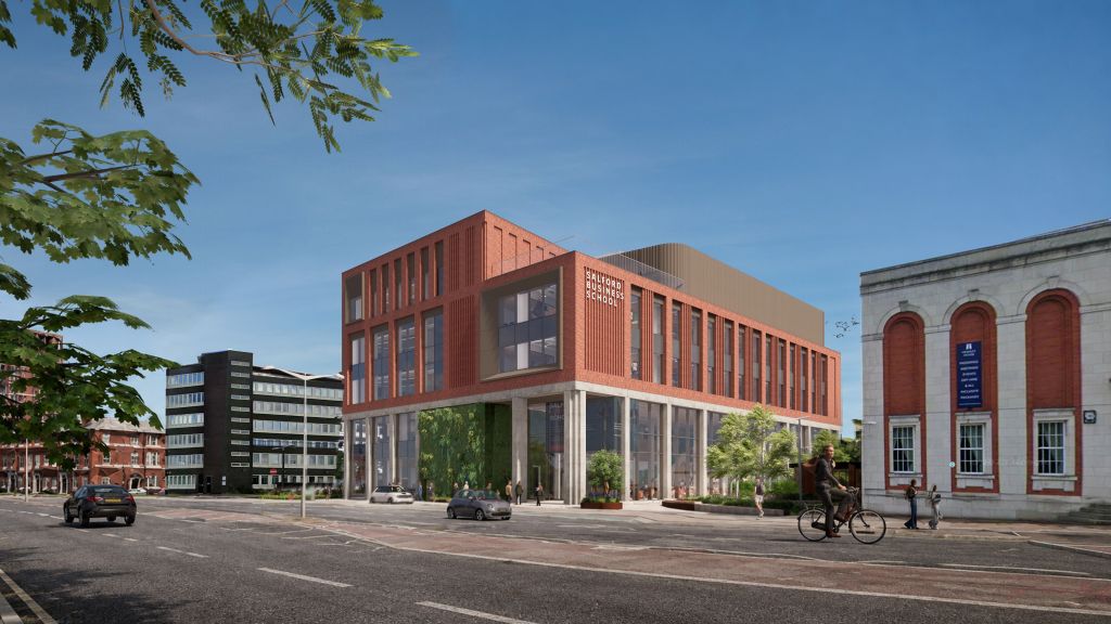 Uni of Salford builds momentum with 80,000 sq ft business school plan
