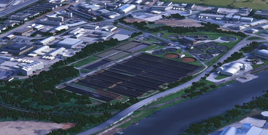 Salford wastewater treatment works, United Utilities, p United Utilities