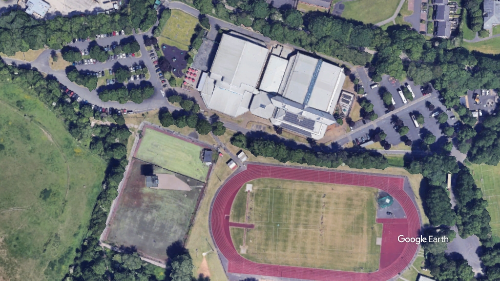 Salt Ayre leisure centre, Lancaster Cuty Council, c Google Earth snapshot